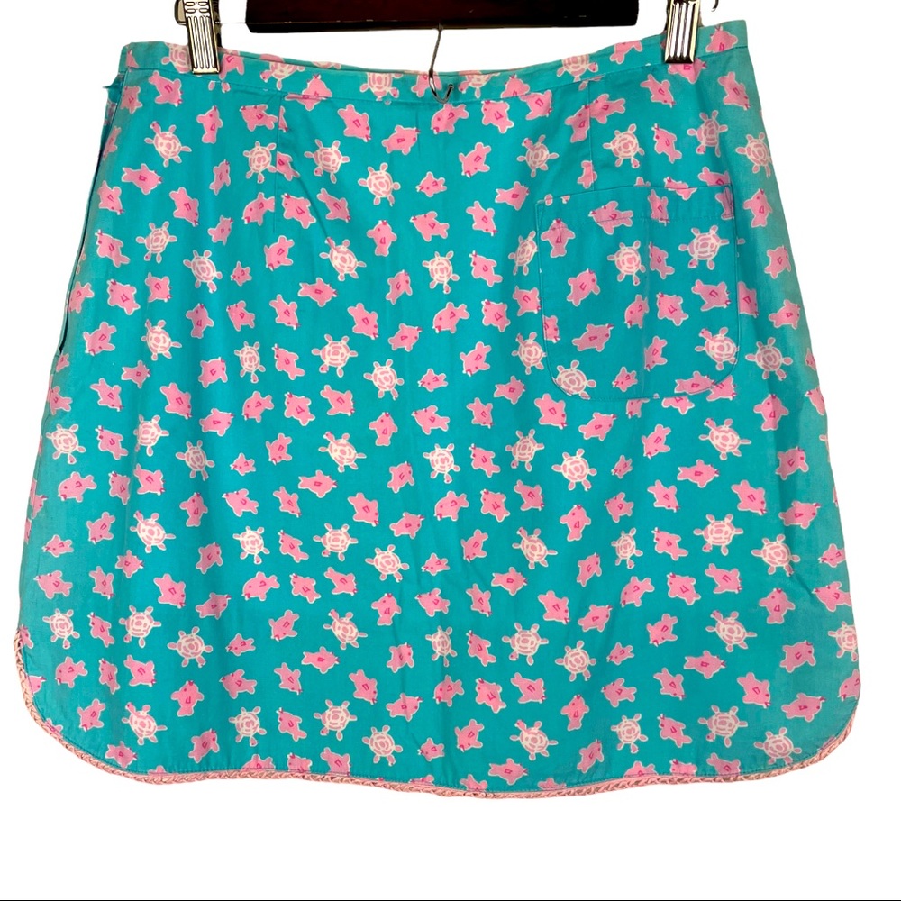 LILY PULITZER vintage fish turtles print skirt sz 10 - Picture 1 of 9